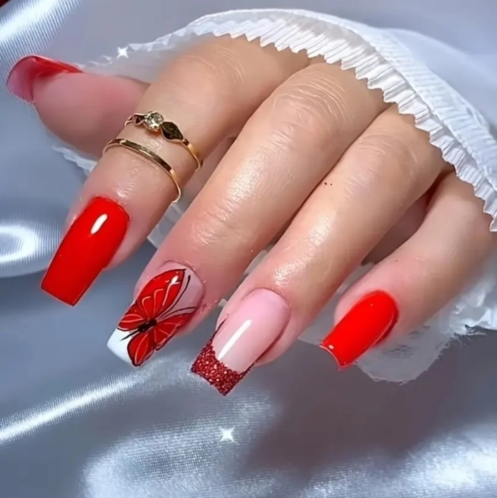 24 Pieces Fake Press On Nails